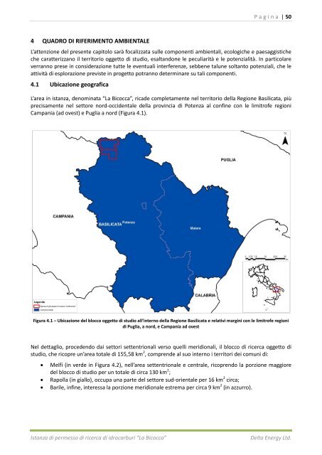 RELAZIONE DI SCREENING Istanza di Permesso ... - Comune di Melfi