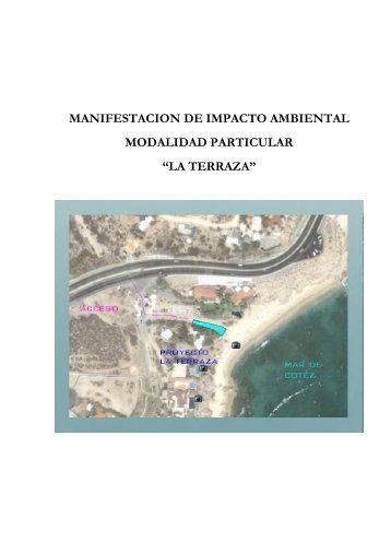 manifestacion de impacto ambiental modalidad ... - sinat - Semarnat