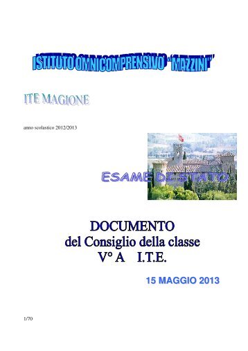 documento del 15 Maggio - ITE Magione