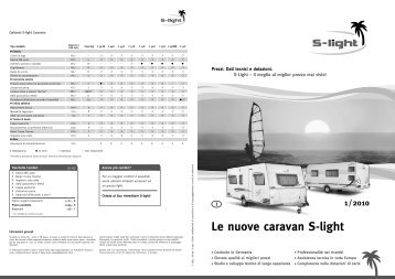 Le nuove caravan S-light