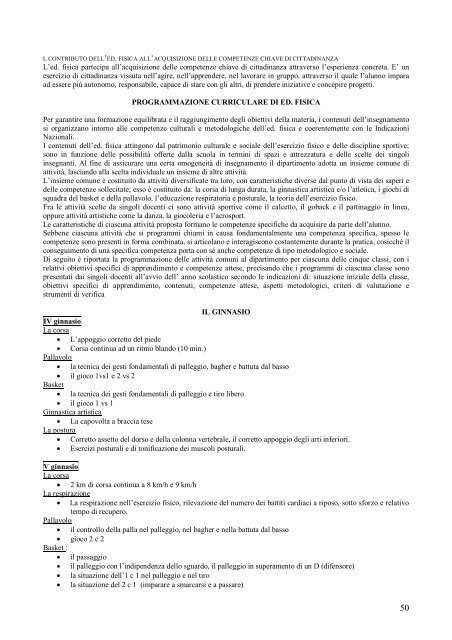 Programmazioni disciplinari