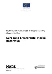 Hizkuntzen Europako Erreferentzia Marko Bateratuari buruzko ...