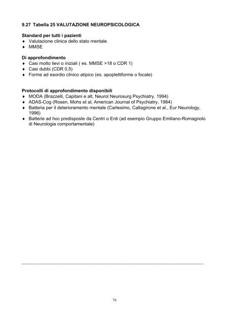 REGIONE EMILIA ROMAGNA Linee guida per la diagnosi ... - Saluter