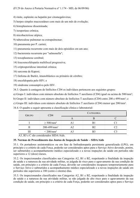 Portaria Normativa nº 1.174 - Ministério da Defesa, de - DSau