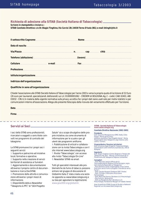 Scarica n. 3/2003 - Società Italiana di Tabaccologia