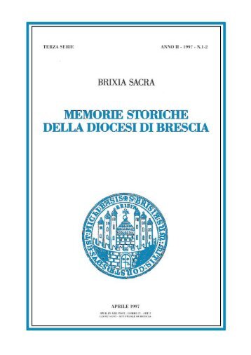 Terza serie (1997) II, fascicolo 1-2 - Brixia Sacra