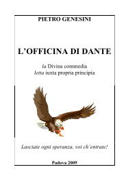 L'officina di Dante - Letteratura Italiana