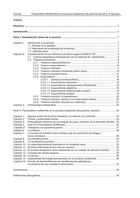 Psicoanálisis Multifamiliar en el proceso terapéutico del paciente ...