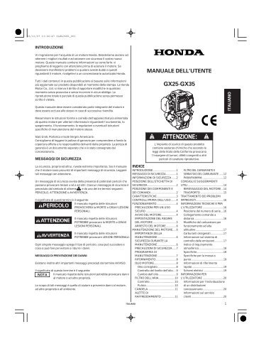 GX25·GX35 - Honda-engines-eu.com