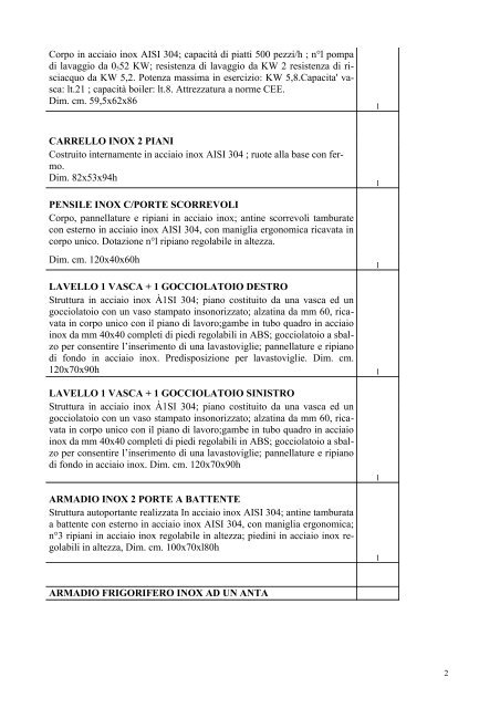 capitolato arredo.pdf - Comune di Ragusa