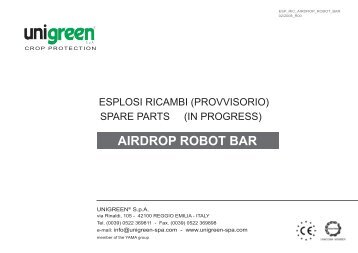 Ricambi Airdrop-Elettra Robot Bar - Unigreen S.p.A