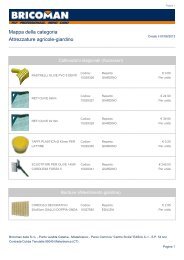 Mappa della categoria Attrezzature agricole-giardino - Bricoman Italia