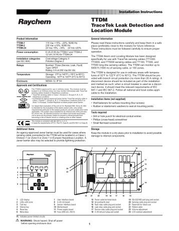 TraceTek Leak Detection and Location Module - California ...