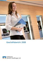 Geschäftsbericht 2008 - Volksbank Hameln-Stadthagen eG