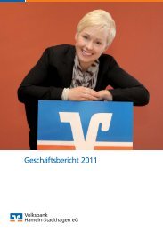 Geschäftsbericht 2011 - Volksbank Hameln-Stadthagen eG