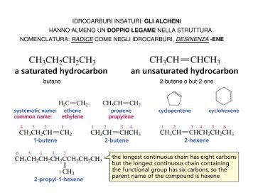 idrocarburi insaturi - Università dell'Insubria