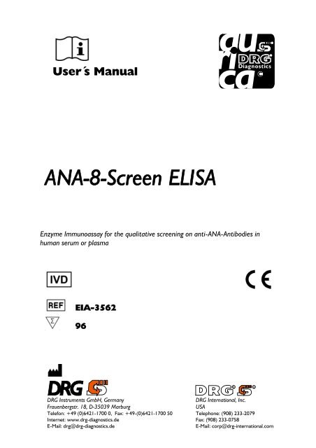 ANA-8-Screen ELISA - DRG Diagnostics GmbH