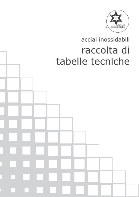 Raccolta Tabelle Tecniche - Centro Inox