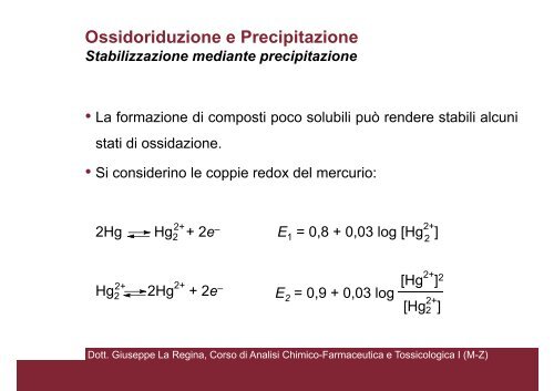 Corso di Analisi Chimico-Farmaceutica e Tossicologica I (M-Z) - CTF