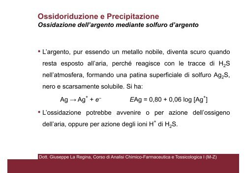 Corso di Analisi Chimico-Farmaceutica e Tossicologica I (M-Z) - CTF