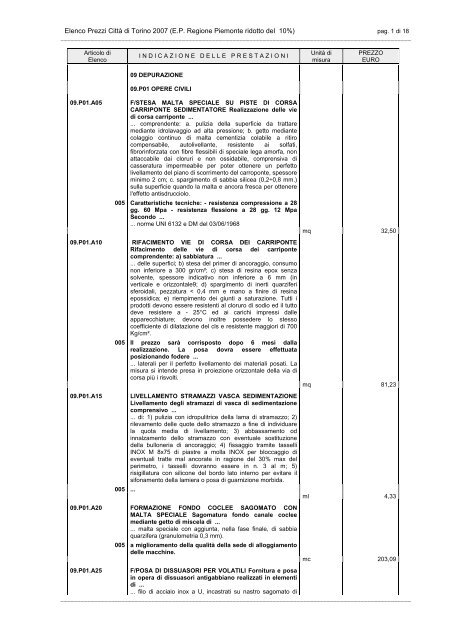 Depurazione in formato pdf - Città di Torino