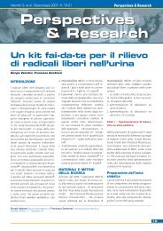 Un kit fai-da-te per il rilievo di radicali liberi nell'urina.