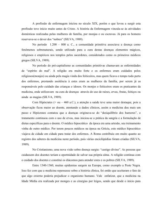 Estudo de Sua Origem e Atuação na Saúde do ... - home cpgls - Ucg