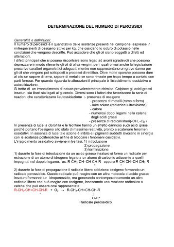 DETERMINAZIONE DEL NUMERO DI PEROSSIDI - ITIS E. Divini