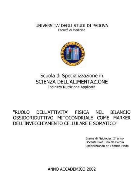 (versione pdf) - SPORT e BILANCIO REDOX - Dieta della salute