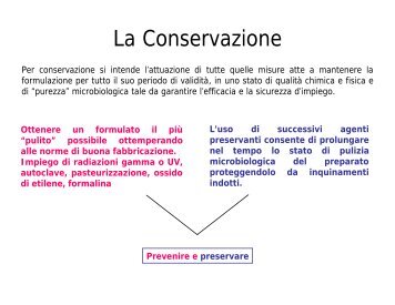 Conservanti antimicrobici e antiossidanti - Università degli Studi di ...