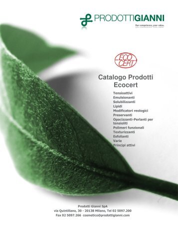 Catalogo Prodotti Ecocert - Cosmesi.it