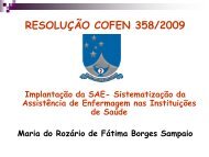 implantação da sae - Coren - Conselho Regional de Enfermagem ...