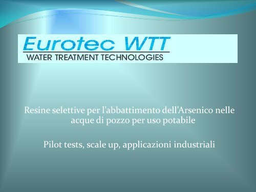 Presentazione di PowerPoint - Eurotec WTT