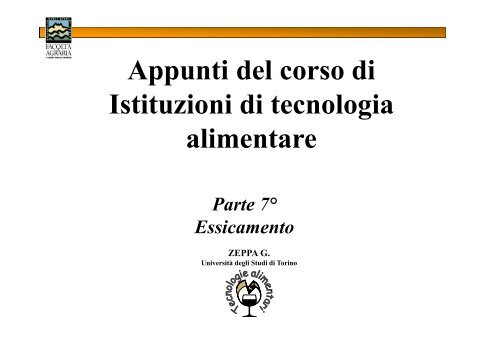 (Microsoft PowerPoint - parte 7 essiccam.ppt ... - Giuseppezeppa.It