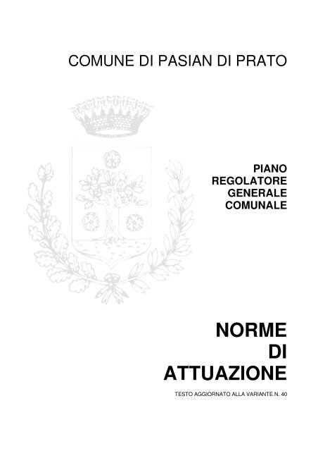 Piano Regolatore Generale Comunale Comune Di Pasian Di Prato