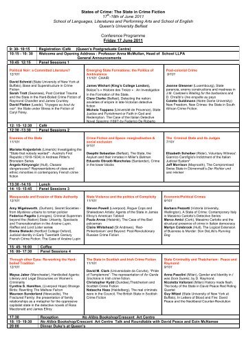 States of Crime programme