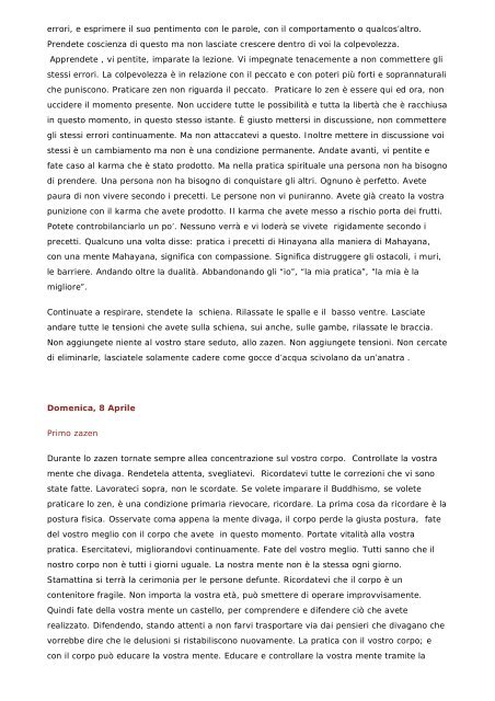 Leggi il resto in pdf - Dojo Zen Dharma del Buddha