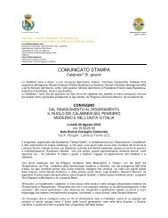 COMUNICATO STAMPA - Telesio Galilei Academy of Science