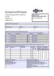 EBICS-Neuantrag - Volksbank Kraichgau Wiesloch-Sinsheim eG