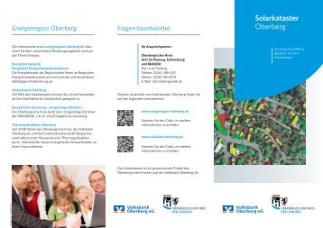 Flyer Solarkataster Oberberg zum Download - Oberbergischer Kreis