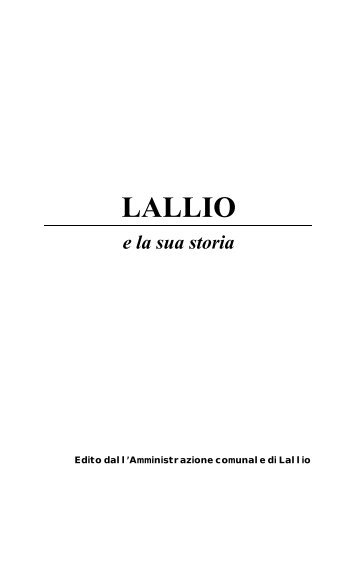 Lallio e la sua storia - corrado marchi