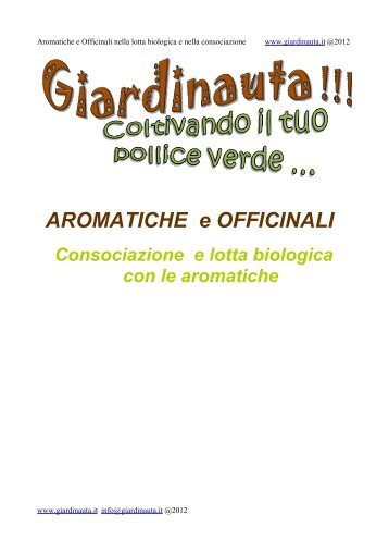 AROMATICHE e OFFICINALI - Giardinauta!!