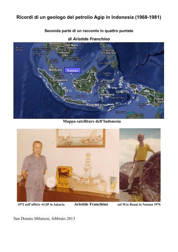 Ricordi Indonesia Parte 2a L'Isola di Natuna, Di A. Franchino