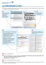 come richiedere la carta - Carte di Credito Deutsche Credit Card