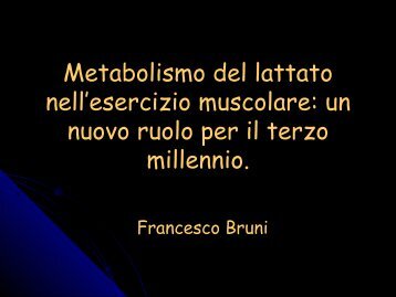 Metabolismo del lattato nell'esercizio muscolare: un ... - Motus Project