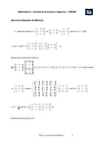 UNSAM Ejercicios Resueltos de Matrices