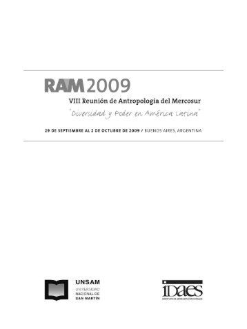 Programa del evento RAM 2009 - SeDiCI - Universidad Nacional de ...