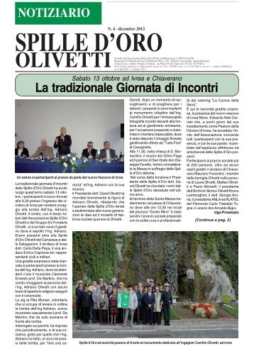 n. 4 2012 - Associazione Spille d'Oro Olivetti