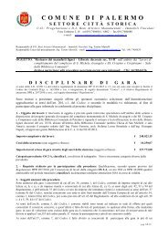 DISCIPLINARE DI GARA pdf - Comune di Palermo
