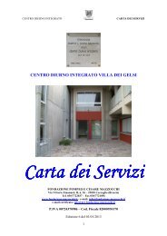 CARTA DEI SERVIZI CDI torbole - Fondazione Mazzocchi